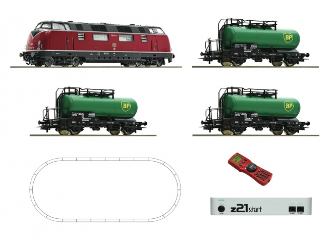 Digital starter set z21: Diesel locomotive BR 220 and tank train, DB<br /><a href='images/pictures/Roco/Roco-51290.jpg' target='_blank'>Full size image</a>